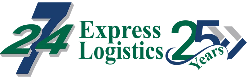 24 Express Logistics logo 25th anniversary